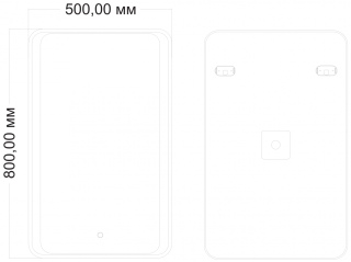 Зеркало с подсветкой Art&Max Elegant 50x80см AM-Ele-500-800-DS-F